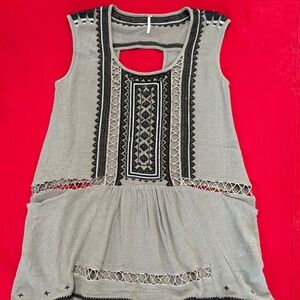 Free People beaded embroidered tunic
